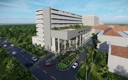 PTPP mengungkapkan progres terbaru pembangunan Gedung Pusat Onkologi di RS Adam Malik, Medan, Sumatera Utara. (Foto: Dok. PTPP)