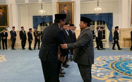 Presiden Prabowo Subianto mengumumkan (reshuffle) Kabinet Merah Putih pada Senin (8/9/2025) sore di Istana Negara, Jakarta. (Foto: iNews Media/Binti Mufarida)
