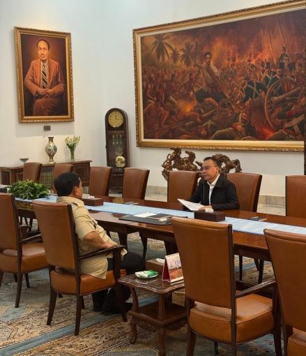 Prabowo Diskusi Empat Mata dengan Dasco di Istana, Ini yang Dibahas. (Foto: Instagram Selretariat Kabinet)