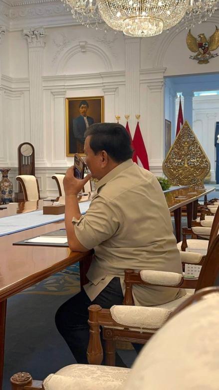 Prabowo Telepon Emir Qatar usai Serangan Israel ke Doha (FOTO:Dok Biro Pers Sekretariat Presiden/Binti M)