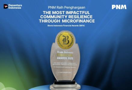 PNM Raih Penghargaan The Most Impactful Community Resilience through Microfinance dalam BIFA 2025 (FOTO:Dok PNM)