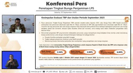 LPS Turunkan Suku Bunga Penjaminan ke Level 3,5 Persen (FOTO:Dok Anggi)