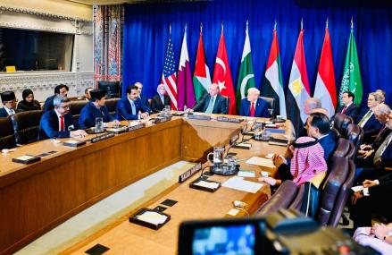 Prabowo Hadiri Pertemuan Terbatas yang Digelar Trump Terkait Perdamaian di Timur Tengah. (Foto: Biro Pers Setpres)