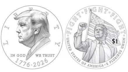 Khusus Peringati HUT ke-250 AS, Uang Koin USD1 Kemungkinan Bergambar Trump (FOTO:Dok CNNBusiness)
