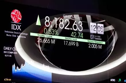 IHSG Berakhir Menguat ke 8.169 usai Tembus Rekor Tertinggi Baru. (Foto Aldhi Chandra/IMG)