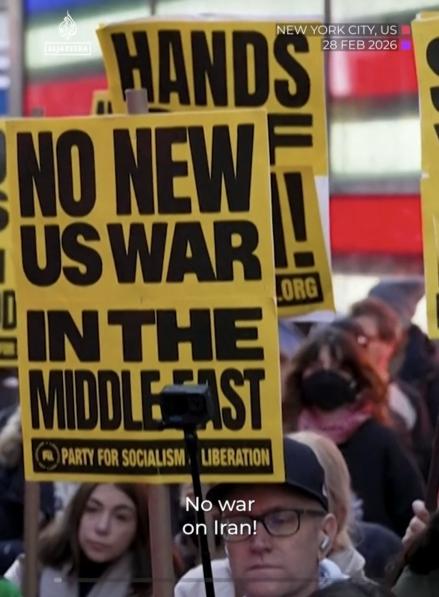Warga New York Protes Serangan AS Terhadap Iran (FOTO:Dok AlJazeera)