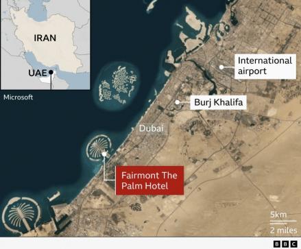 Hotel Mewah di Dubai Dihantam Serangan Balasan Iran (FOTO:Dok BBC)
