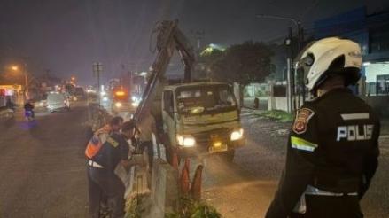 Cegah Kemacetan saat Mudik, Polisi Tutup 30 Titik U-Turn di Jalur Pantura Kabupaten Bekasi. (Foto: Istimewa)