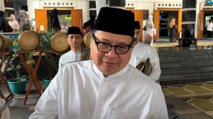 Airlangga Optimistis Pertumbuhan Ekonomi 5,5 Persen Tercapai selama Ramadan. (Foto: Anggie/iNews Medi a Group)