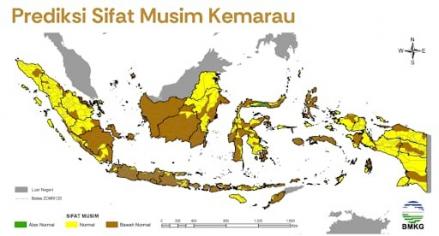 BMKG: Sebagian Besar Wilayah Indonesia Mulai Masuki Kemarau pada April-Juni 2026. (Foto: BMKG)