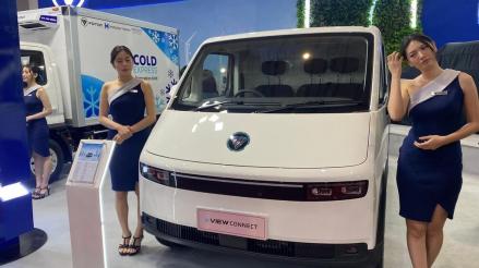 Foton Indonesia Pamerkan Katalog Kendaraan Niaga Listrik di GIICOMVEC 2026, Ini Unitnya. (Foto: MNC Media)
