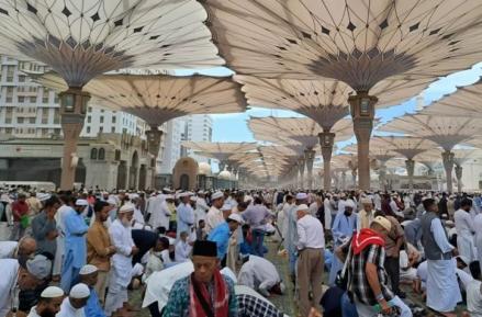 72 Kloter Berangkat, 17.747 Jamaah Haji Tiba di Madinah (Foto: iNews Media Group)