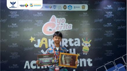 MNC University Beri Beasiswa untuk Ketua OSIS Terbaik DKI di JYAA 2026 Jakarta. (Foto: Doc MNC University)