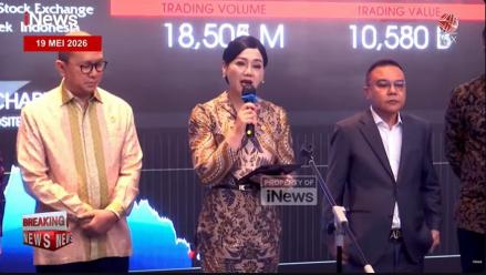Wakil Ketua DPR, Sufmi Dasco Ahmad didampingi petinggi Danantara dan OJK menyambangi Gedung BEI, Jakarta, Selasa (19/5/2026). (Foto: IDX Channel)
