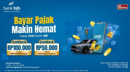 Promo Spesial DIGI bank bjb, Bayar Pajak Kendaraan Bisa Dapat Cashback