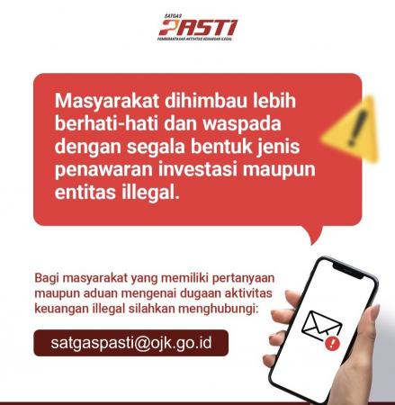 Satgas Pasti Hentikan Kegiatan Usaha CANTVR dan YUDIA