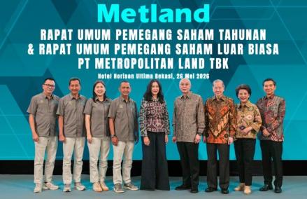 PT Metropolitan Land Tbk atau Metland (MTLA) menetapkan dividen tunai senilai Rp74,2 miliar untuk tahun buku 2025. (Foto: Ist)