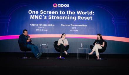 MNC Digital (MSIN) Tampilkan Transformasi Streaming dan Capaian Global V+Short di APOS 2026. Foto: iNews Media Group.
