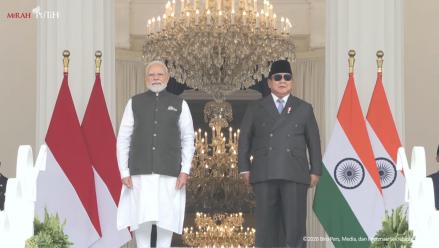 Perkuat Konektivitas, Prabowo-Modi Dukung Pembangunan Pelabuhan yang Hubungkan RI-India. Foto: Biro Setpres.