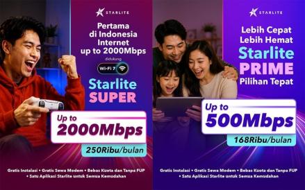 PT Solusi Sinergi Digital Tbk atau Surge (WIFI) meluncurkan layanan internet fixed broadband generasi terbaru, Starlite Super dan Starlite Prime. (Foto: Ist)