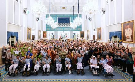 Melihat Antusiasme Siswa Disabilitas Wujudkan Mimpi Kunjungi Istana Kepresidenan. (Foto: Sekretariat Kepresidenan)