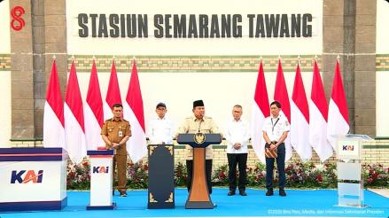 Resmikan Revitalisasi Stasiun Semarang Tawang, Prabowo: Kita Jaga Memori Perjalanan Sejarah. (Foto Tangkapan Layar YouTube)