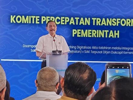 Luhut: Integrasi Data Berbasis AI Bisa Hemat Anggaran hingga Rp1.200 Triliun. (Foto Yuwantoro/IMG)