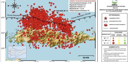 BMKG Pantau 2.119 Gempa Susulan di Flores, Masyarakat Diminta Waspada Bangunan Rusak (FOTO:Dok Ist)
