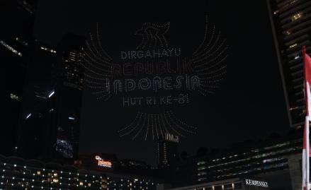 1.500 Drone di Langit Jakarta Bawa Pesan Doa untuk Korban Gempa NTT (FOTO:Dok Ist)