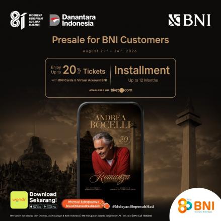 BNI Hadirkan Akses Eksklusif Menikmati Andrea Bocelli 