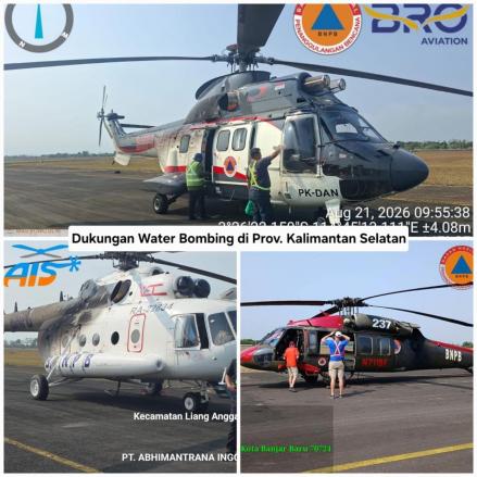 TNI AU Tambah Lima Pesawat OMC untuk Tangani Karhutla di Kalimantan. (Foto: Dok. BNPB