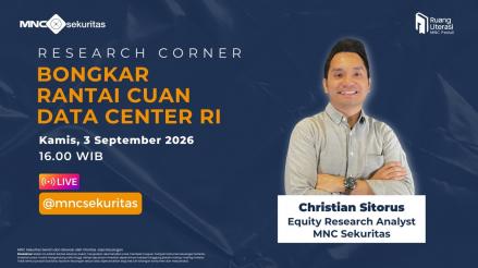 Saksikan IG Live Research Corner MNC Sekuritas Sore Ini: Bongkar Rantai Cuan Data Center RI. (Foto: iNews Media Group)