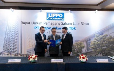 PT Lippo Cikarang Tbk mengumumkan hasil RUPSLB yang dilaksanakan di Hotel Aryaduta Menteng, Jakarta pada Jumat (11/9/2026). (Foto: Ist)
