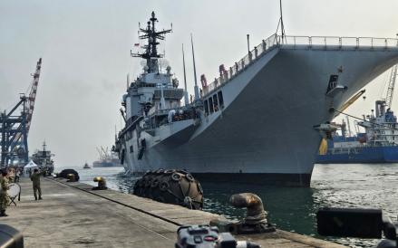 Tiba di Tanjung Priok Jakarta, Kapal Induk ITS Giuseppe Garibaldi Disambut Lagu Si Jali-Jali