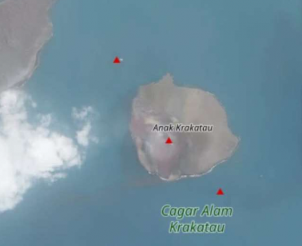 2 Pulau Baru Muncul di Kawasan Gunung Anak Krakatau, Ini Penjelasan Geologi (FOTO:Dok Ist)