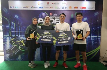 BNI berhasil meraih dua gelar juara dalam turnamen padel bertajuk 