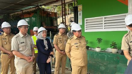 Tinjau SSTBS, Pramono Optimistis Penanganan Sampah di Jakarta Berjalan Baik. (Foto: MNC Media)