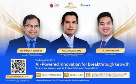 IDXChannel menghadirkan workshop “AI-Powered Innovation for Breakthrough Growth: Learn How You and Your AI Assistant Outsmart Competition”. (Foto: Ist)