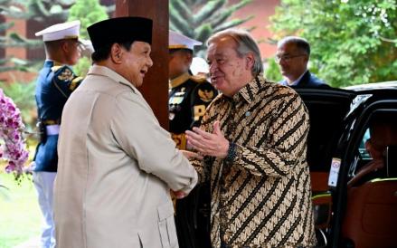 Temui Prabowo, Sekjen PBB Apresiasi Peran Penjaga Perdamaian RI. (Foto: BPMI Setpres)