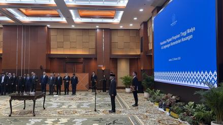 Lima Pejabat Eselon I Kemenkeu Baru Dilantik, Begini Pesan Suahasil. (Foto Anggie/IMG)