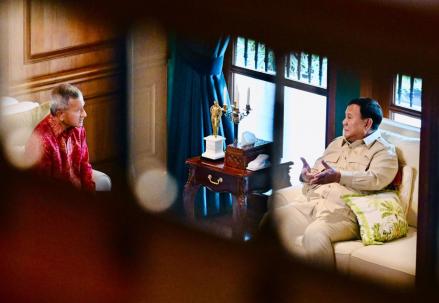 Isi Pertemuan Prabowo dan Menlu Singapura di Hambalang, Bahas Apa? (Foto: Setkab)