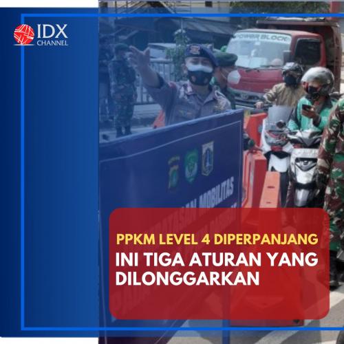 PPKM Level 4 Diperpanjang, Ini Tiga Aturan Yang Dilonggarkan