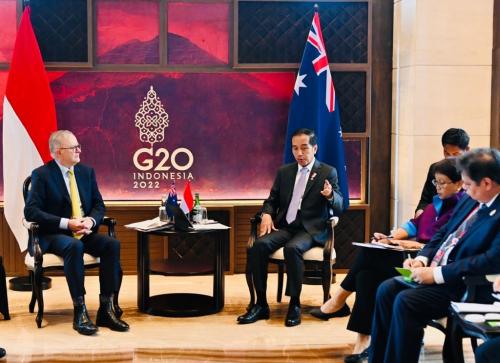 Jokowi Apresiasi Dukungan Australia Untuk Presidensi G20 Indonesia