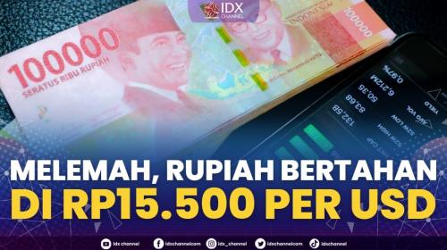 Melemah, Rupiah Bertahan Di Rp15.500 Per USD