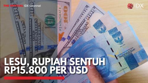 Lesu, Rupiah Sentuh Rp15.800 Per USD