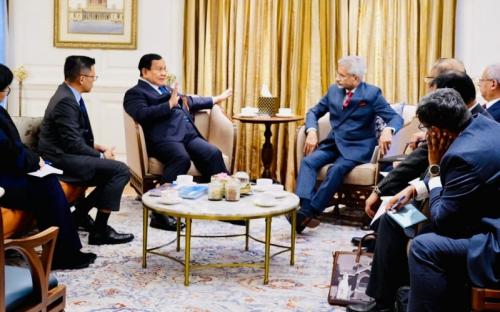 Peringati 75 Tahun Hubungan Bilateral, Menlu India Gelar Kunjungan Kehormatan ke Presiden Prabowo