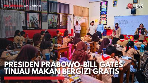 Presiden Prabowo-Bill Gates Tinjau Makan Bergizi Gratis