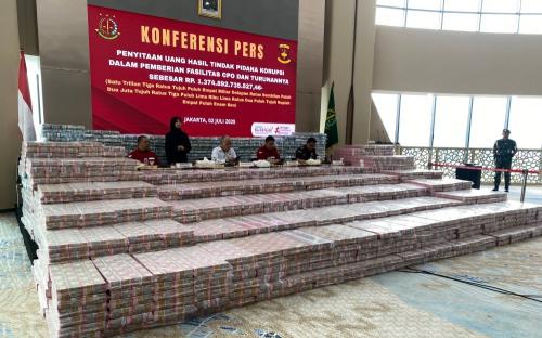 Uang Rp1,3 Triliun yang Disita Kejagung dari Enam Perusahaan