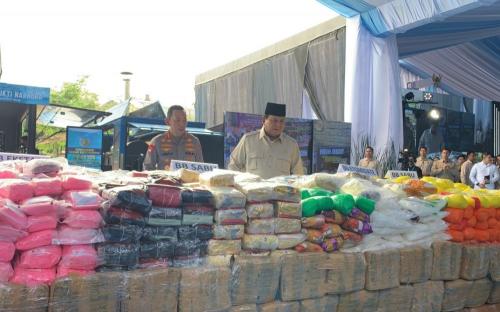 Presiden Prabowo Hadiri Pemusnahan Narkoba 214,8 Ton di Mabes Polri, Langsung Cek Barang Bukti