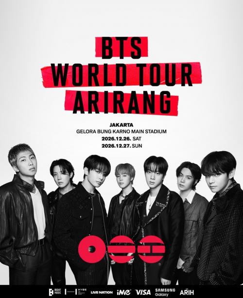 Harga Tiket Konser BTS World Tour Arirang Jakarta, Pertunjukan 2 Hari, Termurah Rp1,8 Juta